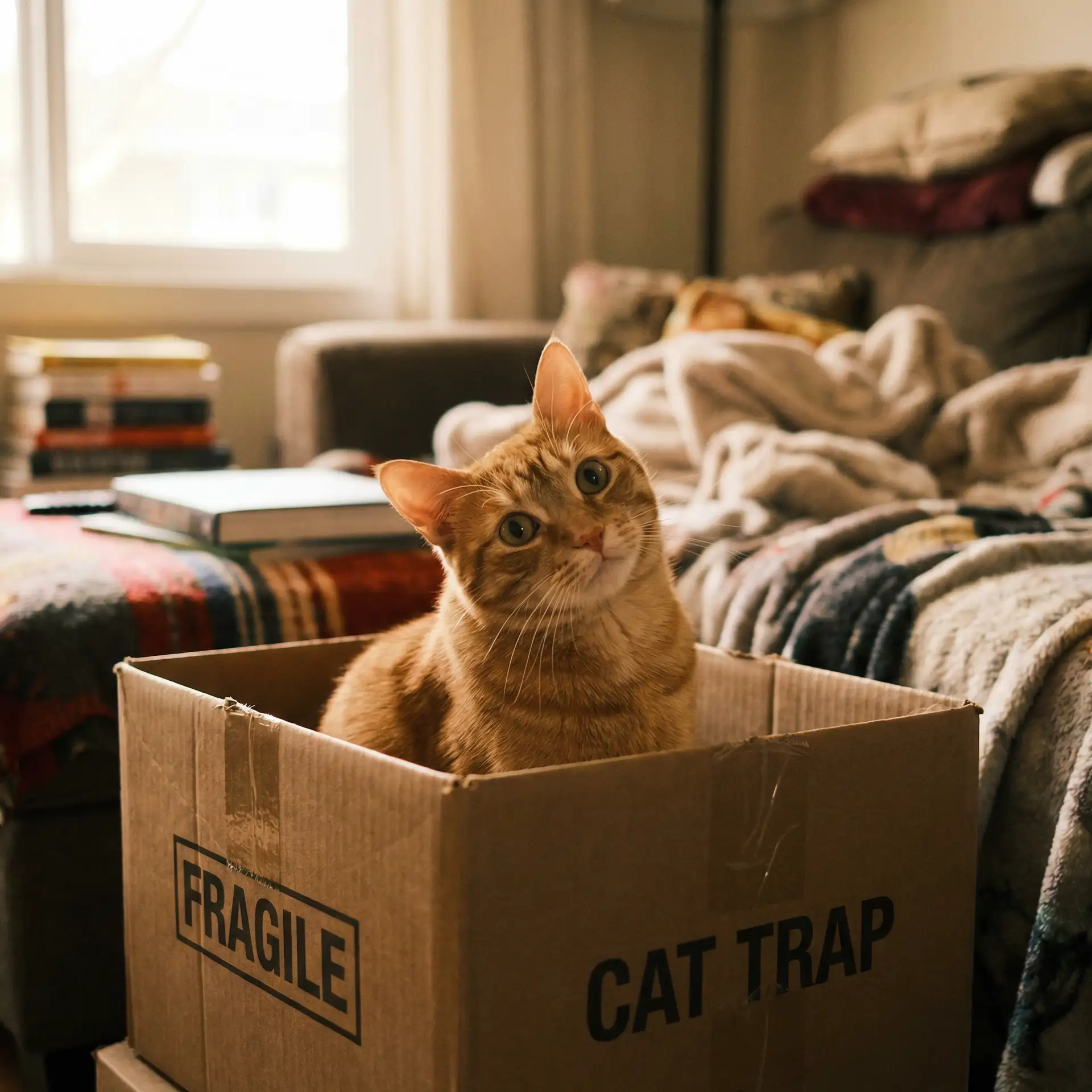 橘猫躲在纸箱里 - 黑色灯塔在线观看